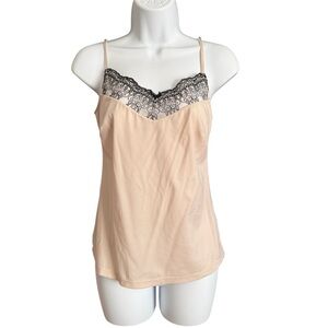 Gilligan & O'Malley Nude Pink Lace-Trim Chemise Cami